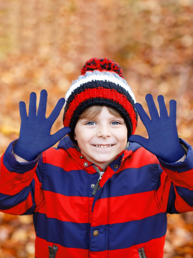 Cooraby 12 Pairs Kids Warm Magic Gloves Teens Winter Stretchy Knit Gloves Boys Girls Knit Gloves (Mixed 6 Color A, 6-12 Years) - Image 5